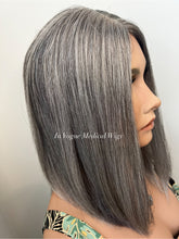 Load image into Gallery viewer, Topper 8x8 Authentic Gray Mono Topper European Hair