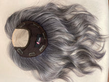 Load image into Gallery viewer, Topper 8x8 Authentic Gray Mono Topper European Hair