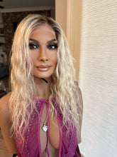 Load image into Gallery viewer, “Dynasty” Rooted Cool Blonde 6x6 Closure Lace Wig S