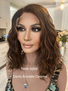 PREORDER “Danity” Bob Color Warm Brunette Caramel 6x6 Closure Lace Wig