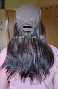 Luxury European Brunette Hat Wigs (Straight Texture)