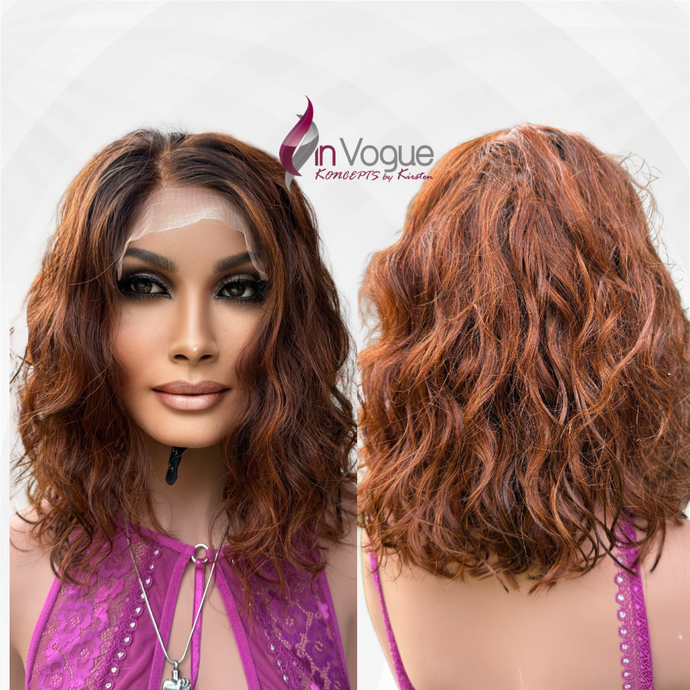 “Danity” Copper Spice Bob 6x6 Closure Lace Wig  (Ready To Ship) M