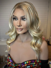 Load image into Gallery viewer, “Dynasty” Rooted Cool Blonde 6x6 Closure Lace Wig S