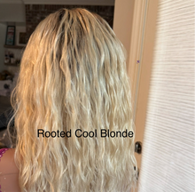 Load image into Gallery viewer, PREORDER “Danity” Bob Color Rooted Cool Blonde  6x6 Closure Lace Wig