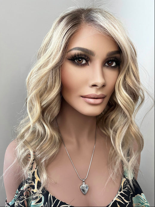 Leslie 5x5 Closure Lace Wig Cool Blonde Color Preorder