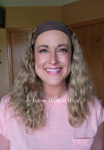 Luxury European Blonde Hat Wigs (Curly Texture)