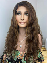 Load image into Gallery viewer, Liquidation Dynasty” 6x6 Closure Lace Wig Brunette/Caramel