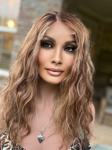 “Danity” 18”in Length Bronde Closure Lace Wig