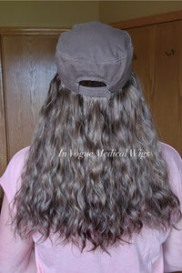 Luxury European Brunette Hat Wigs (Curly Texture)