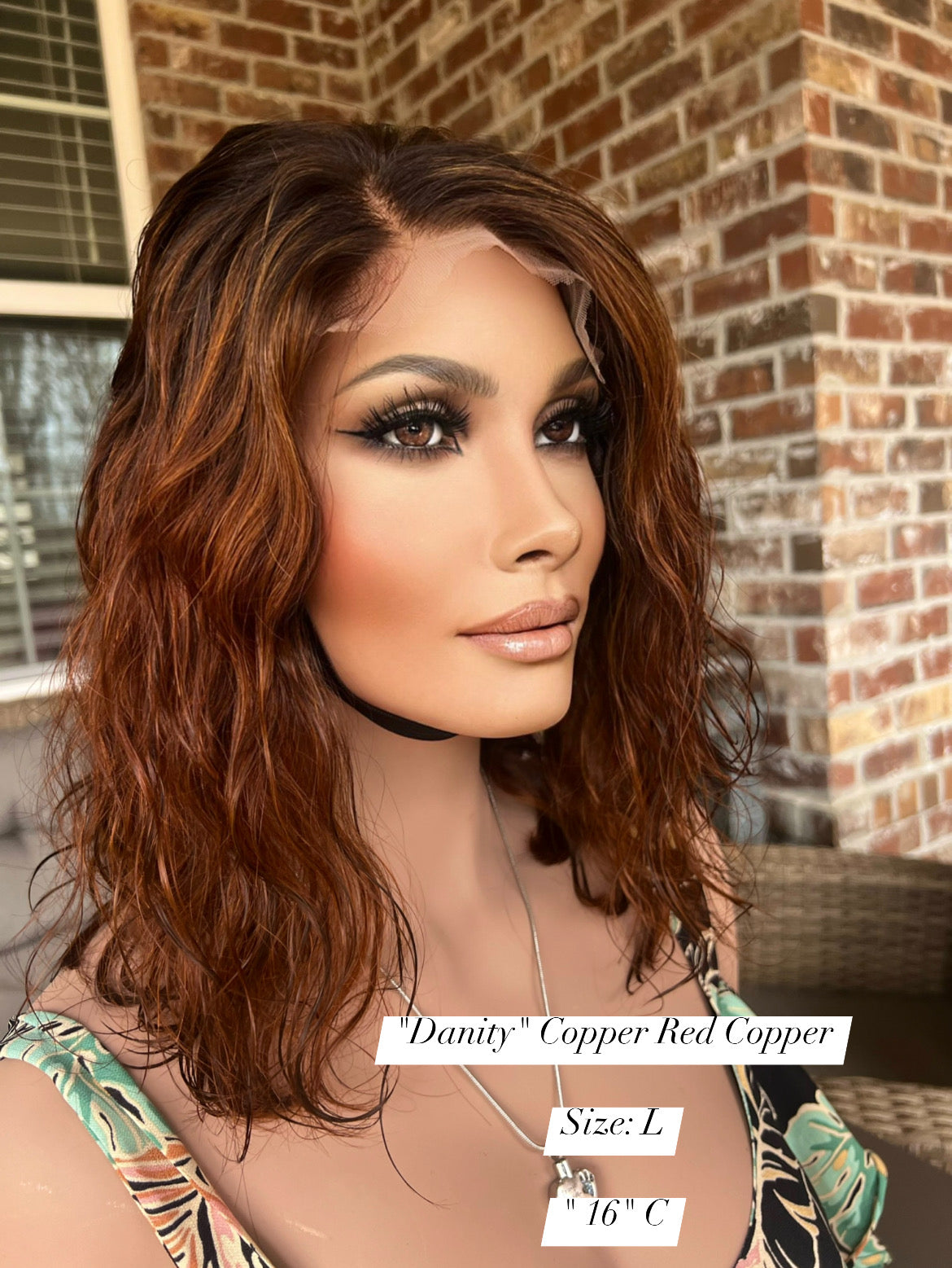 Danity Bob 6x6 Closure Lace Wig COPPER RED COPPER L In Vogue