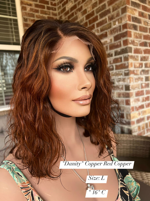 “Danity” Bob 6x6 Closure Lace Wig COPPER RED COPPER L