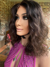 Load image into Gallery viewer, PREORDER “Danity” Bob Dark Brown w/Babylights 6x6 Closure Lace Wig