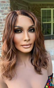 New HD 6x6 Closure Lace Wig M, Custom Warm Copper/ Auburn