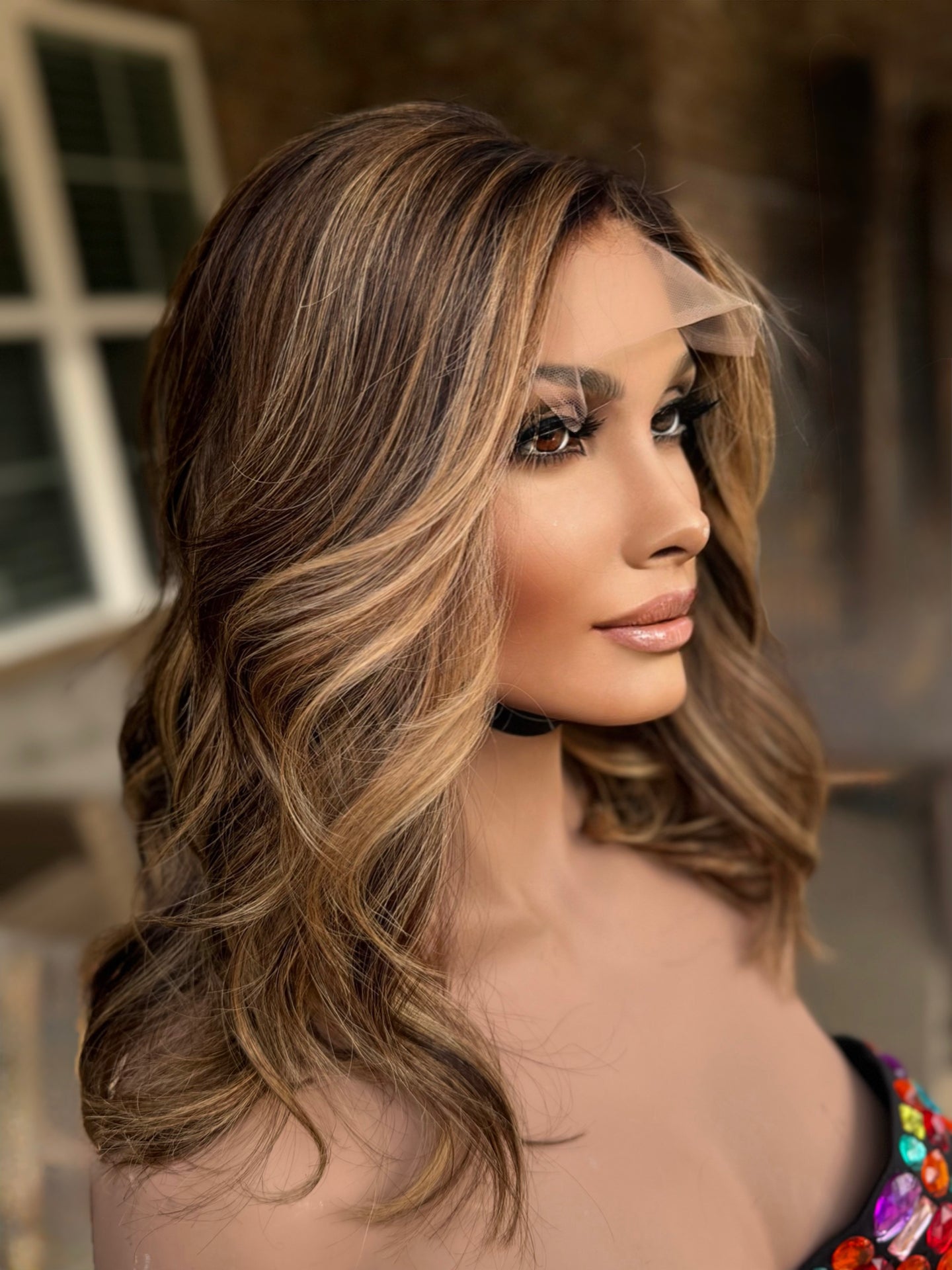 16” Danity Lob Balayage Custom Colored, Cut, Styled M Black Friday Sale