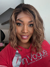 Load image into Gallery viewer, “Danity” Bronde Balayage Bob 6x6 Closure Lace Wig  M Consignment