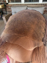 Load image into Gallery viewer, “Susan” Luxury Mongolian “Copper Spice” Bob w/bangs 6x6 Closure Lace Wig
