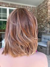 Load image into Gallery viewer, “Susan” Luxury Mongolian “Copper Spice” Bob w/bangs 6x6 Closure Lace Wig
