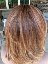 Load image into Gallery viewer, “Susan” Luxury Mongolian “Copper Spice” Bob w/bangs 6x6 Closure Lace Wig