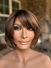 Load image into Gallery viewer, “Beverly” Luxury Silk Top Bandfall Pixie w/Bangs Black Friday