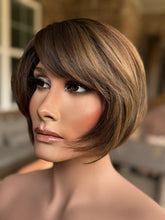 Load image into Gallery viewer, “Beverly” Luxury Silk Top Bandfall Pixie w/Bangs Black Friday