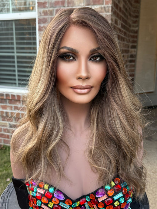 “Elaine” Luxury Euro Slavic Slight Wavy Full Density Wig Size S Black Friday